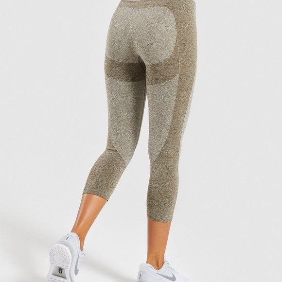 Gymshark Flex Leggings - Khaki/Sand (M) - Picture 2 of 2